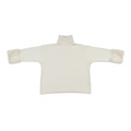 Beige turtleneck sweater on a white background