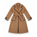 Palton Camel cu Bordură Contrastantă - J001